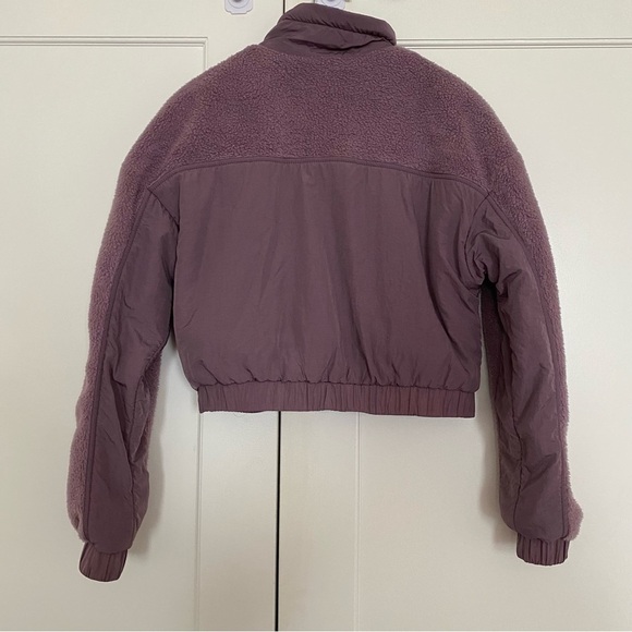 Urban Outfitters Purple Jessica Mixed Media Cropped Jacket Small - Picture 6 of 8